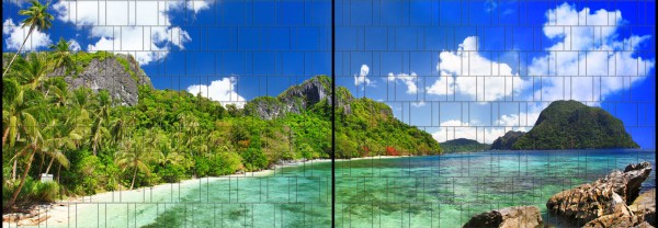 Natur Panorama XXL bedruckte Sichtschutzstreifen für Doppelstabmattenzaun 